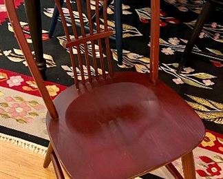 maroon wheat back chair