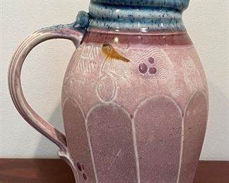 Signed Pottery Pitcher, Michael Crumb