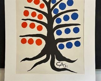 Item 77:  Alexander Calder Print with COA and Appraisal - 25" x 34": $195