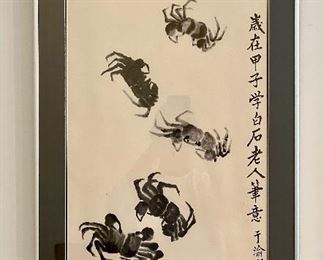 "Crabs" Block Print Signed