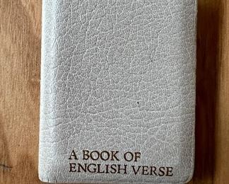 A Book of English Verse, bound by hand in leather by Geoffrey Parker at Wimbish Villou, 1969