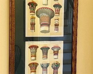 Egyptian Design Prints Framed