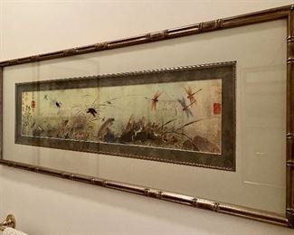 Asian Inspired Art (dragonflies) - 49.5" x 19.5"