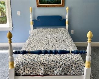 Item 30:  Pair of Twin Beds, whimsically painted: $395 for set