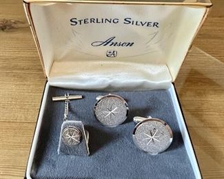 Sterling Silver Anson Cufflink Set