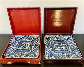 Item 46:  Vintage Chinese Serving Sets, boxed: $125 ea