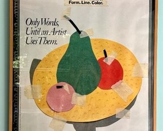 Item 84: "Only Words, Until an Artist Uses Them" -Milton Glaser -Original Poster 1986: $165