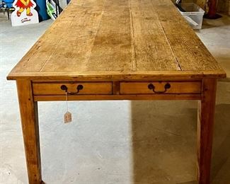 Item 69:  Antique Cartographer Table with Super Long Drawers - would be a GREAT Country Kitchen Farm Table!: $2250