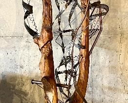 Item 72:  Wood and Metal Sculpture by Patrick Pierce: $795