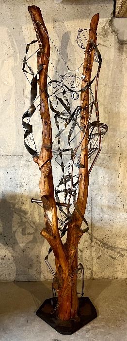 Item 72:  Wood and Metal Sculpture by Patrick Pierce: $795