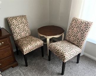 Ethan Allen chairs and side table