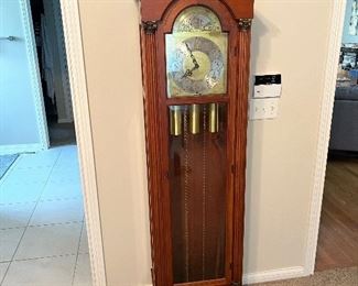 Grandfather clock with key