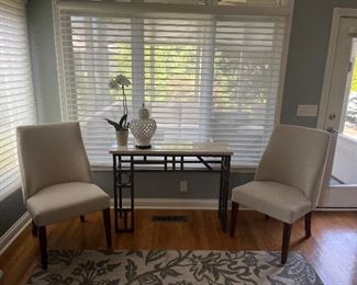 Side table and chairs