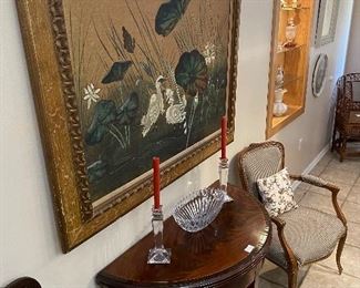 Georgian Period Game Table, Japanese Painting, French Chair