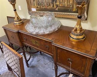 Sligh Adams Style Hand Painted Sideboard