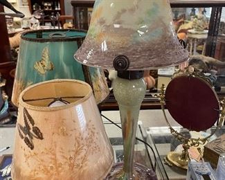 Rare….. Muller Freres Intaglio Art Glass Lamp 