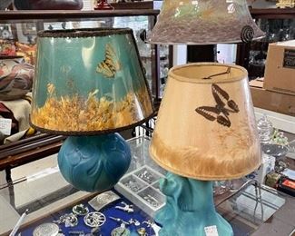 Van Briggle Lamps with Original Shades