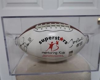 Jerry Rice/Tim Brown signed football