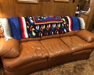 Viewpoint Leather sofa (underneath the throws!) to match the love seat. Both in great condition and super comfy!