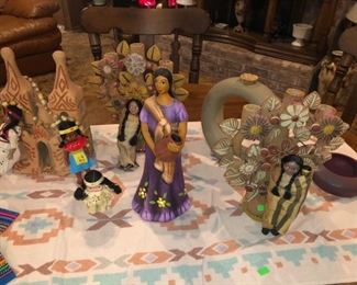 Native American artwork and dolls