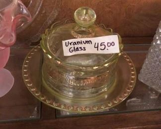 Vintage Uranium glass set