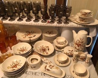 Set of "Romany" hand painted dinnerware from Japan.