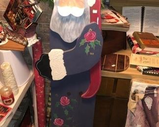wooden standing Santa