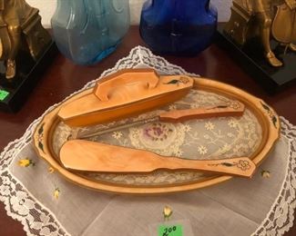 Antique celluloid lady's dresser set