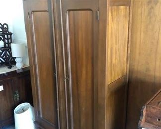 STUNNING - refinished antique break-down wardrobe.