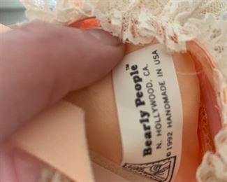 Bearly People, Handmade Vintage Young Girls Dress with Bonnet