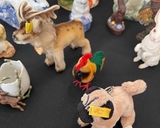 Steiff animals, all with badges 