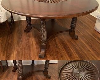 Solid Wood Table with built in Lazy Susan 