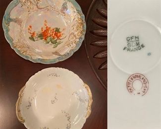 CFH/GDM France Hand Painted Porcelain Dish
CH Field  Haviland Limoges France Dish
