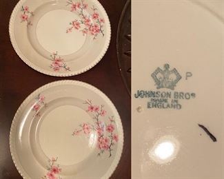 Johnson Bros England Set of 2  Hand Painted Dishes