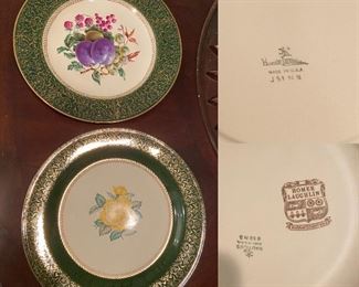 Homer Laughlin Set of 2 Hand Painted  Dishes