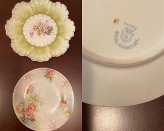 Prussia Royal Rudolstadt  Hand Painted Small Dish