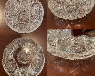 Antique Cut Crystal Small Dishes