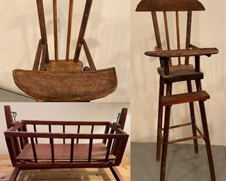 Antique Handmade Doll Cradel
Antique Handmade Doll High Chair