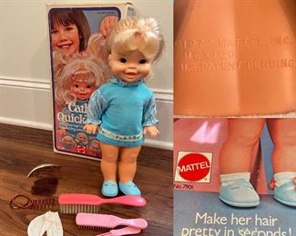 Original Box 1974 Mattel Cathy Quick Fix Hair Doll is 1972