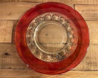 Ruby Flashed Dish