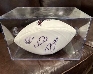 
Atlanta Falcons Signed Matt Ryan, David Irons, plus one more player Football in Display Case