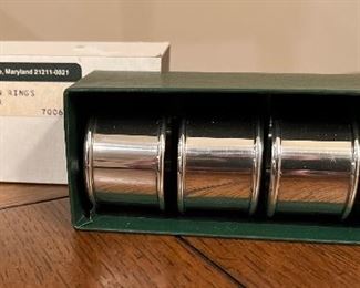 Set of 4 Kirk Stieff Pewter Napkin Rings