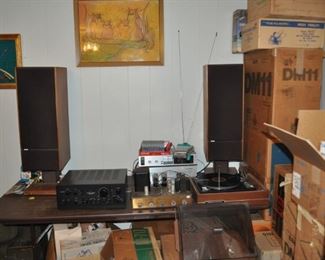 Bowers and Wilkins Speakers, Eico Tube Amp, Elac/ Benjamin turntable