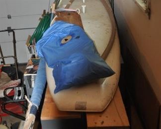 Large Wind Board with Mast and Sails