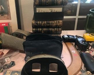 Stereoscope with approximately 300 viewing cards