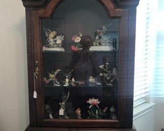 Secretary Bookcase and Bird Figurines
