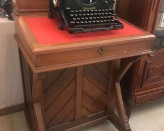 Ship's desk and one of the typewriters