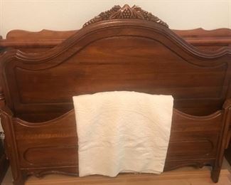 Queen headboard and footboard- (stacked behind) and Double headboard and footboard- (stacked in front)                                                       