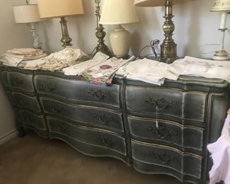 Antiqued blue/turquoise dresser