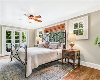 Theodore Alexander, bed and side tables